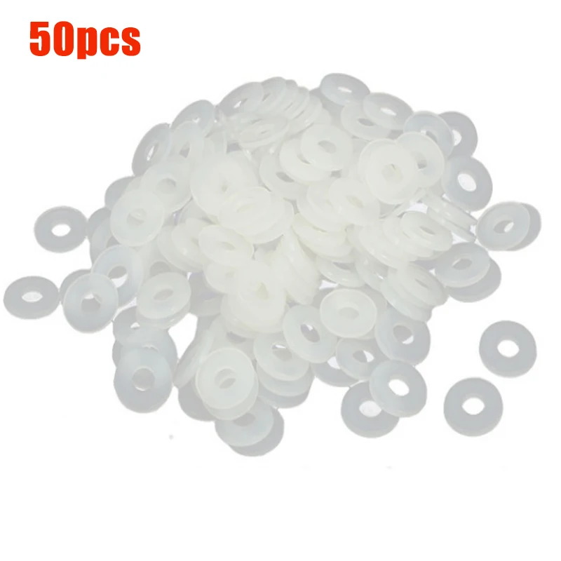 White Plastic Nylon Washer Flat Spacer Seals Washer Gasket Ring M3 M2 M2.5  M3 M3.5 M4 M5 M5.8 M6 M8 M10 M12 M14 M16 M18 M20