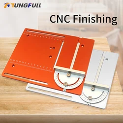 Aluminium Mini Table Saw Panel Clearance Insert Cover Plate Woodworking Benches Miter Gauge Guide Set Workbench DIY Tools