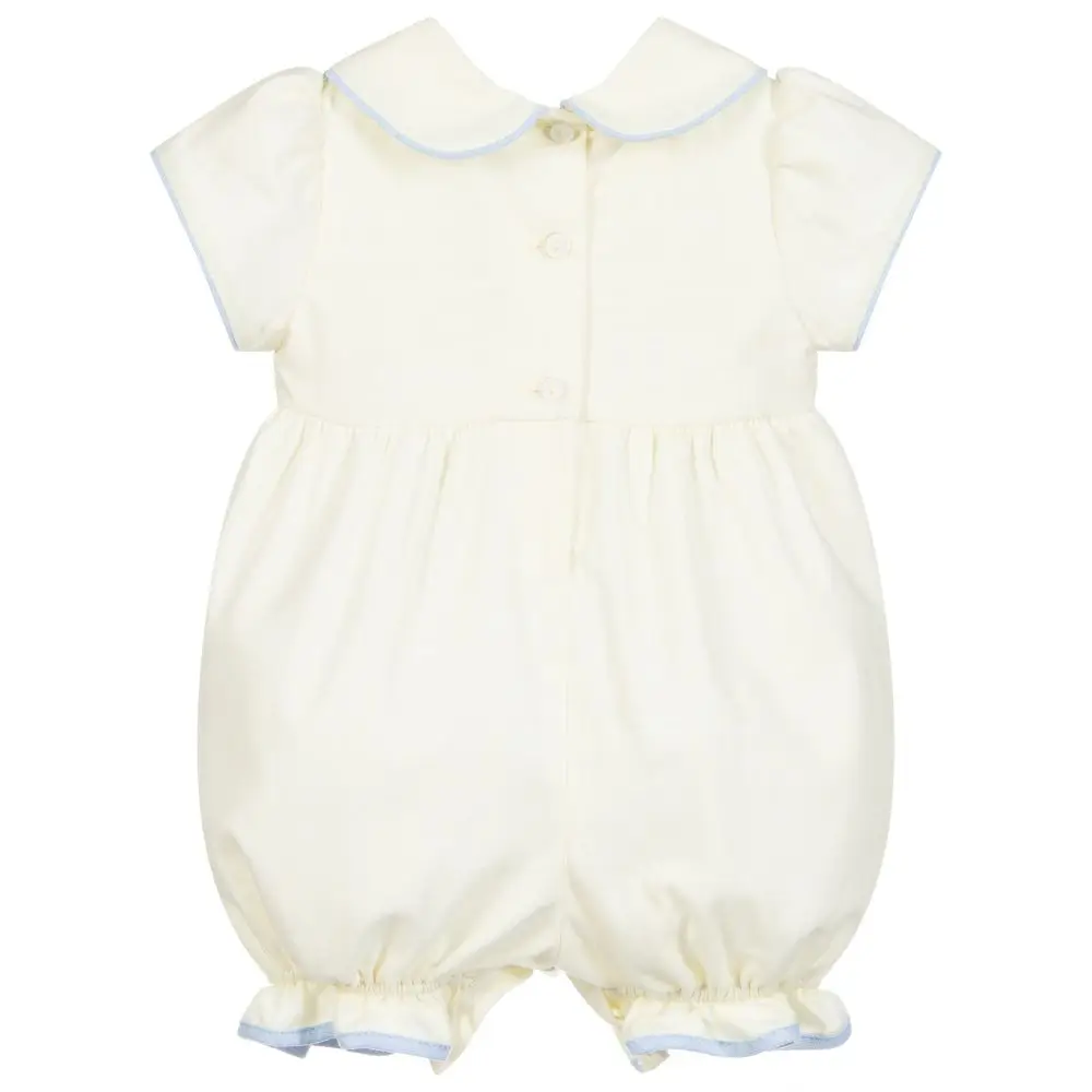 Baby Smocked Yellow Rompers infant Girls Hand Made Smocking Jumpsuit Children Boutique Smock Clothes Customized Clothing