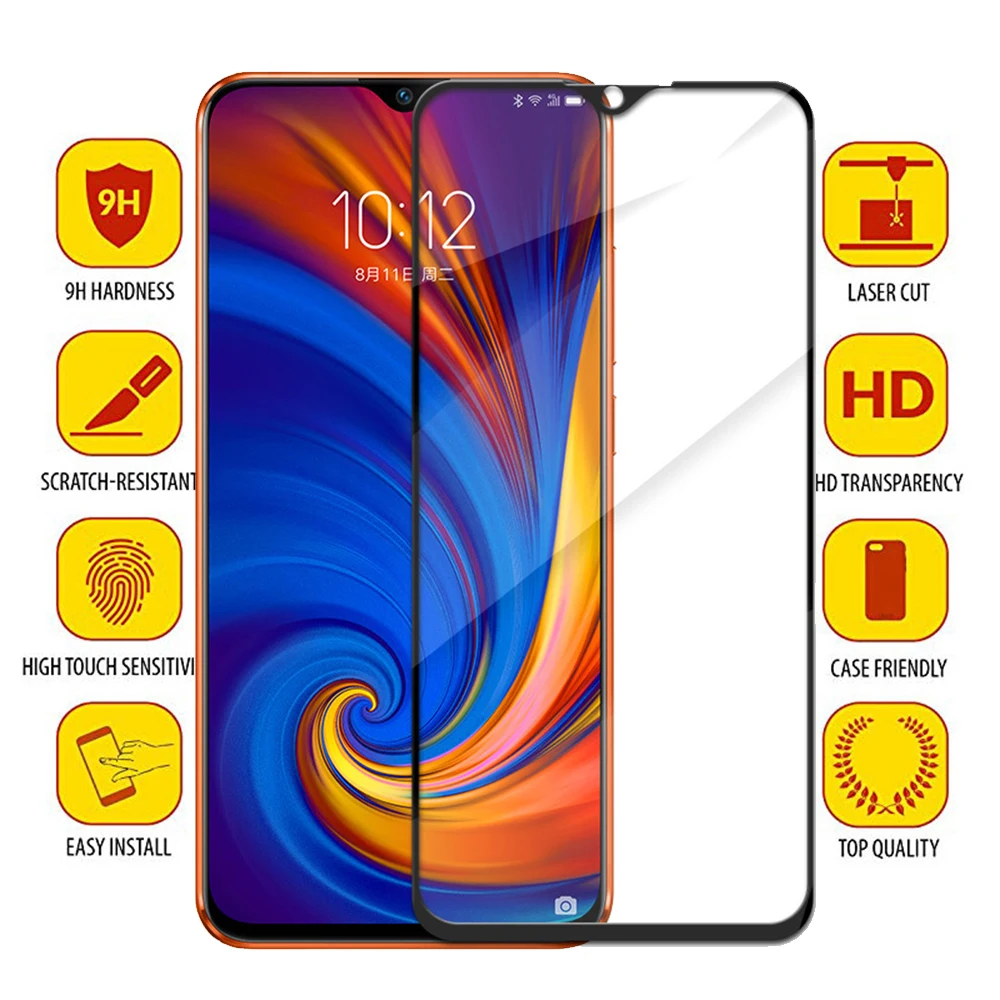 2Pcs Volle Abdeckung Gehärtetem Glas Für Lenovo Z5S Explosion-proof Schützende Glas Vorne Film Für Lenovo Z5 Pro screen Protector 9H