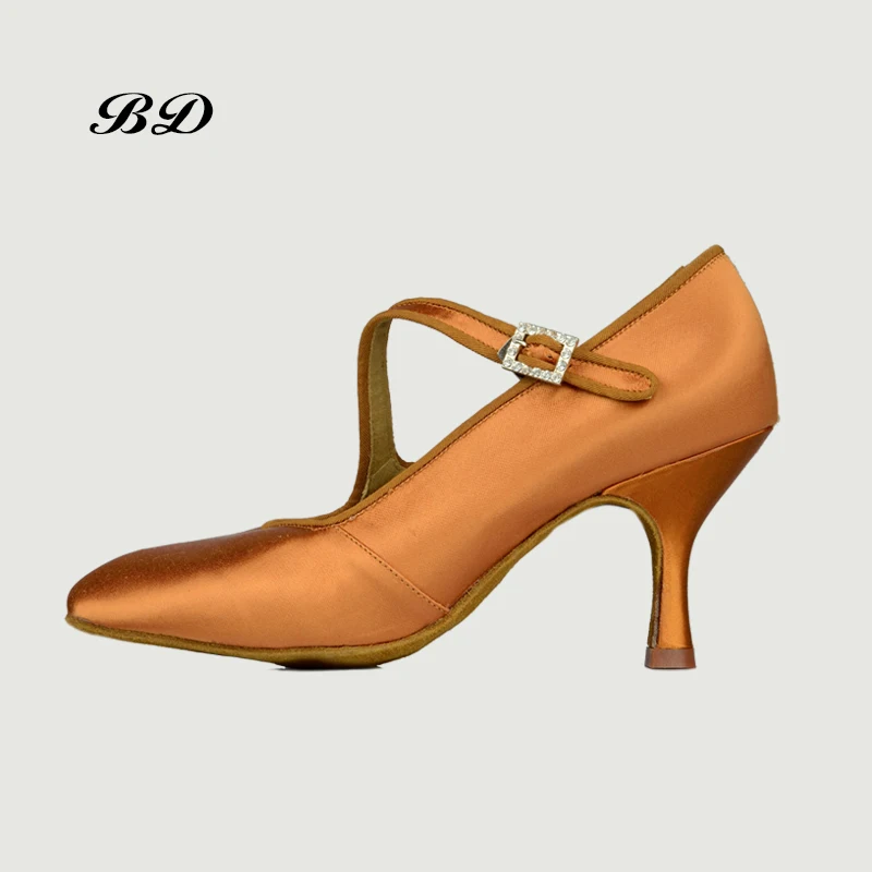 TOP Dance Shoes Modern GB Dance Ballroom Foxtrot Tango Brisk Dance BD 149 Cowhide Soft Sole Comfortable Wear-resistant GIFT BAG