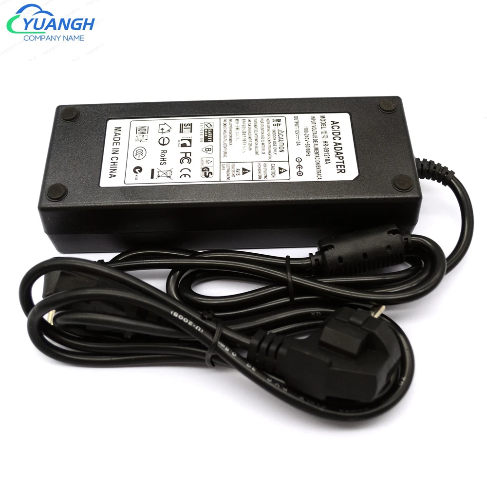 DC 12V 10A CCTV Power Adapter Power Supply + 8 Way Power Splitter Cable For Surveillance Security Camera System