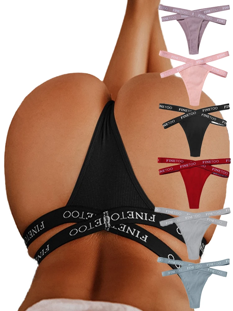 Femmes Sexy taille basse tongs culottes femme coton sous-vêtements en string dames lettre ceinture Lingerie M-XL filles intimes Bikini nouveau
