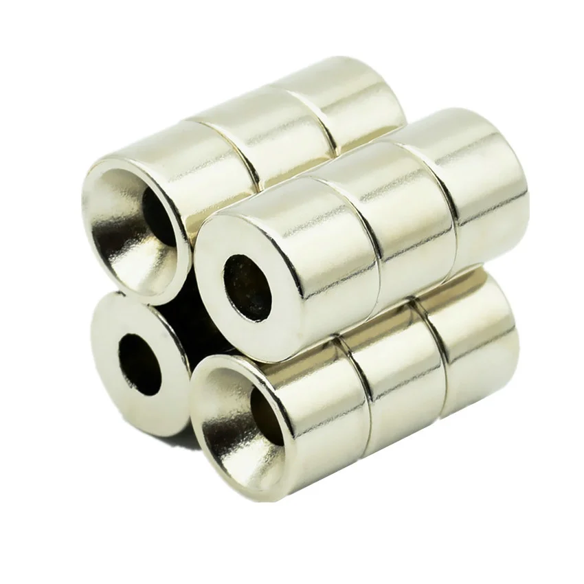 NdFeB Countersunk Magnet Diameter 15x3 4 mm Dia. 15*10mm M6 Screw Hole Neodymium Rare Earth Permanent Magnetics Holding Magnets