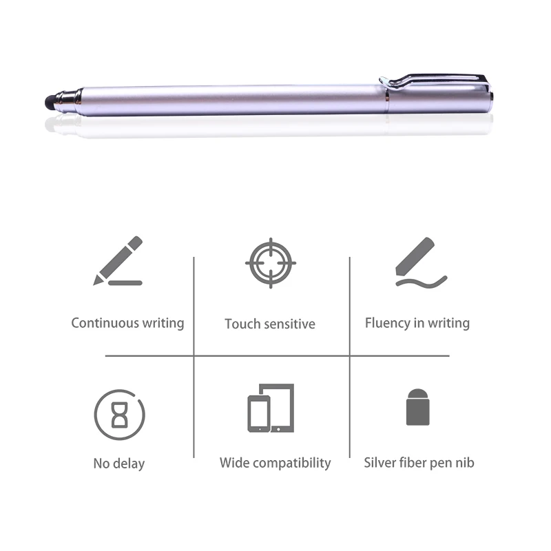 Wenku 2 In1 Rubber Tip Touch Capacitieve Scherm Mobiele Telefoon Stylus Pen Fabriek Groothandel Te Koop