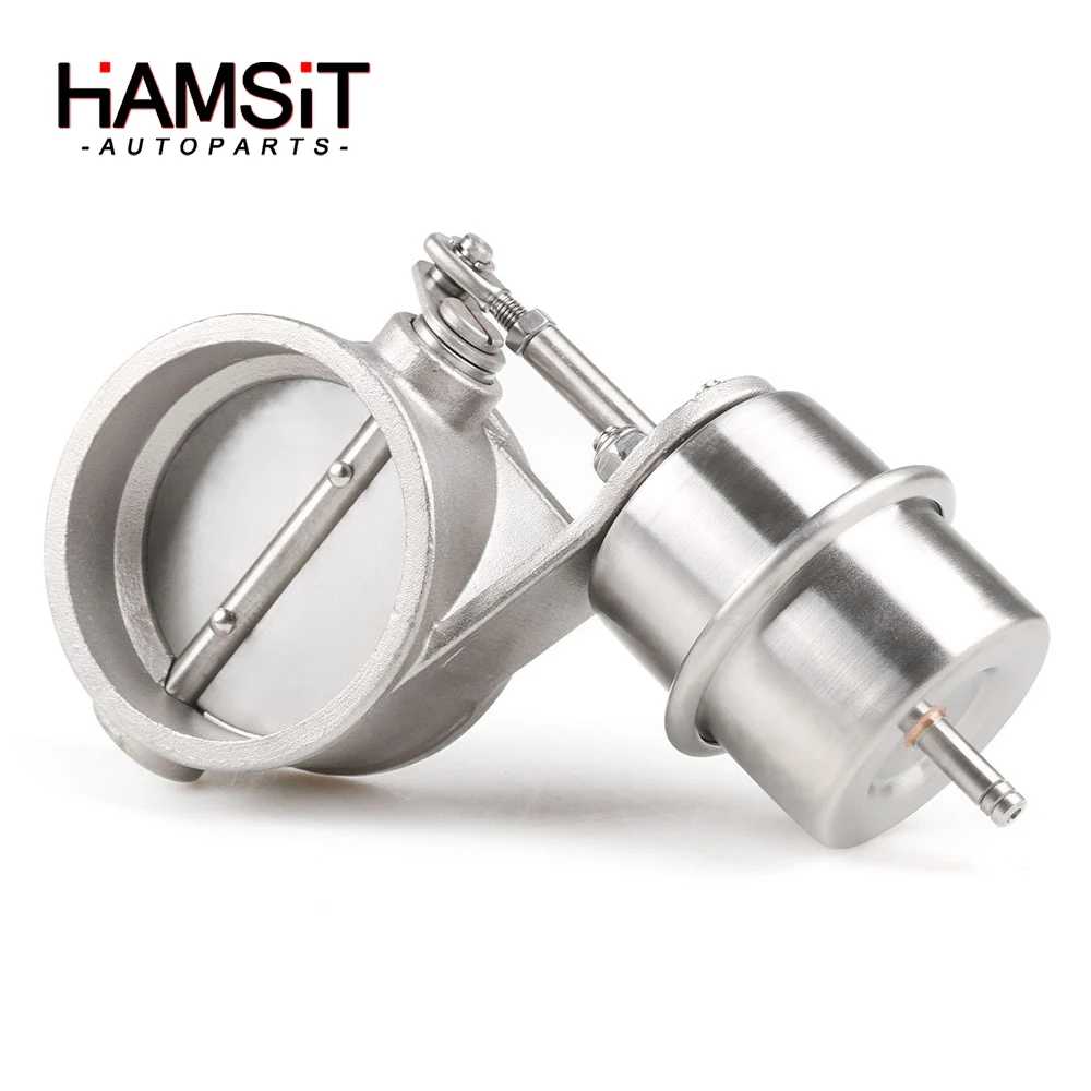 Hamsit Auto Stainless steel Exhaust Control Valve With Vacuum Actuator Cutout Pipe Closed With ROD Vacuum exhaust valve body