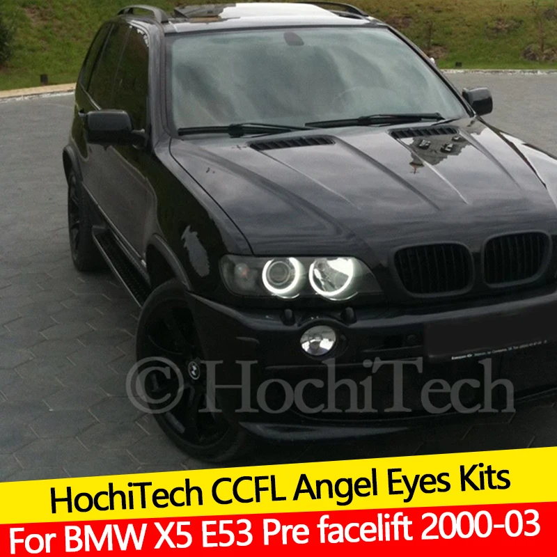 

Hight Quality CCFL Angel Eyes Kit Warm White Halo Ring For BMW X5 E53 Pre facelift 2000 2001 2002 2003 Demon Eye