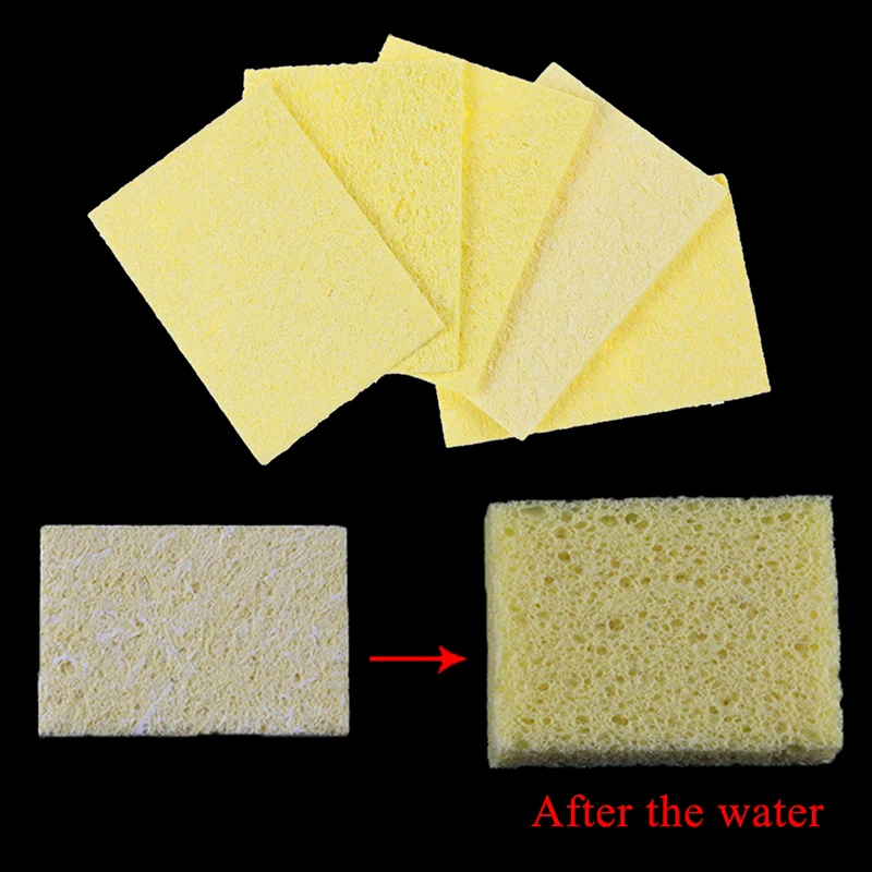 New 5pcs Cleaning Sponge Cleaner Enduring Electric Welding Soldering Iron Soldering Iron Cleaning