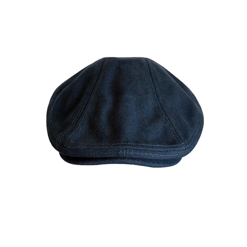 Spring And Summer Casual Men Flat Summer Cotton Beret Hat Woman Dark Blue Dark Grey Breathable Cap Duckbill Driving Hats BLM327