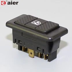 2Pcs Daier Universal 6 pin DPDT Auto Electric Power Window Switch Button with Green LED 20A 12VDC for Car Truck Vehicle