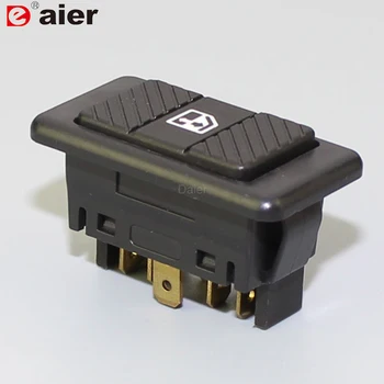2Pcs Daier universale 6 pin DPDT pulsante interruttore finestra di alimentazione elettrica automatica con LED verde 20A 12VDC per veicolo camion Auto