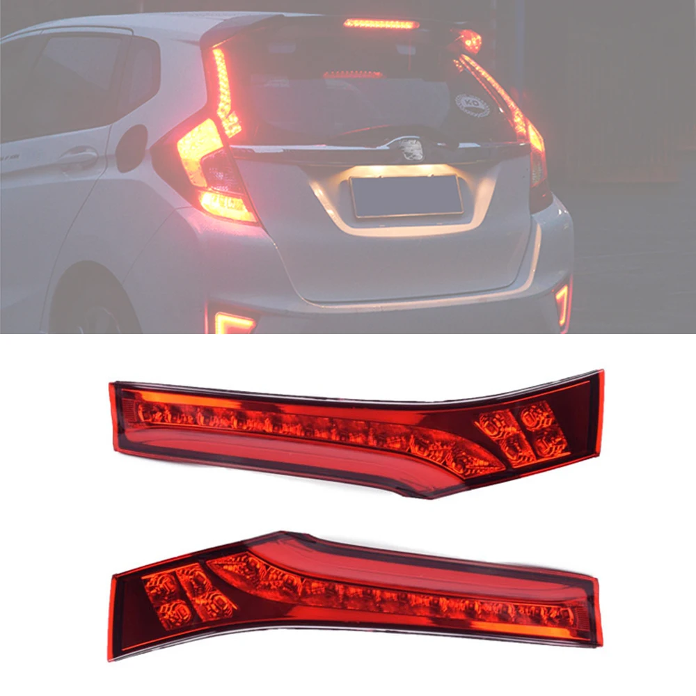 

2 Pieces Column Tail Light Rear Window Pillar Lamp Brake Warning Lights Waterproof 12V Driving Lamp for Honda Fit 2014~2019