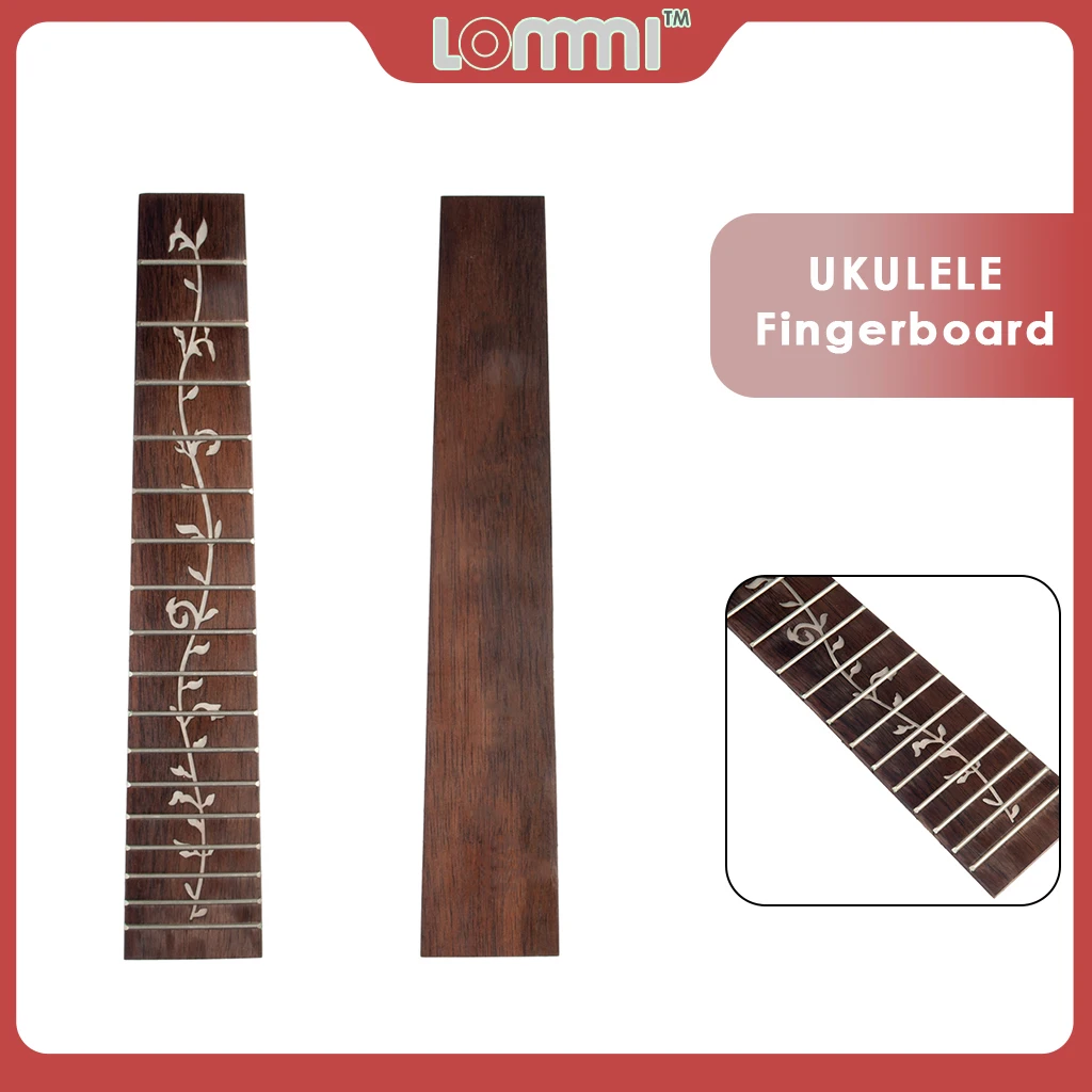 

LOMMI 23 Inch Concert Ukulele Fretboard 17 Frets DIY Rosewood Hawaii Guitar Blank Fingerboard Uke Parts Accessories