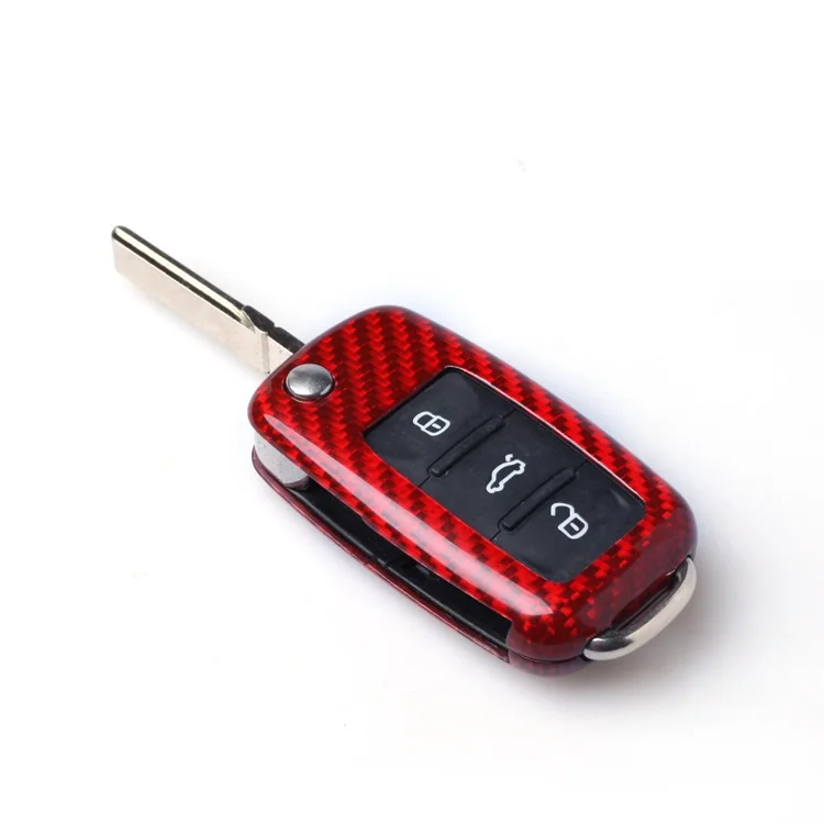 

Carbon Fiber Car Remote Key Case Key Cover For Volkswagen VW Golf Bora Jetta POLO GOLF Passat Skoda Octavia A5 Fabia SEAT Ibiza