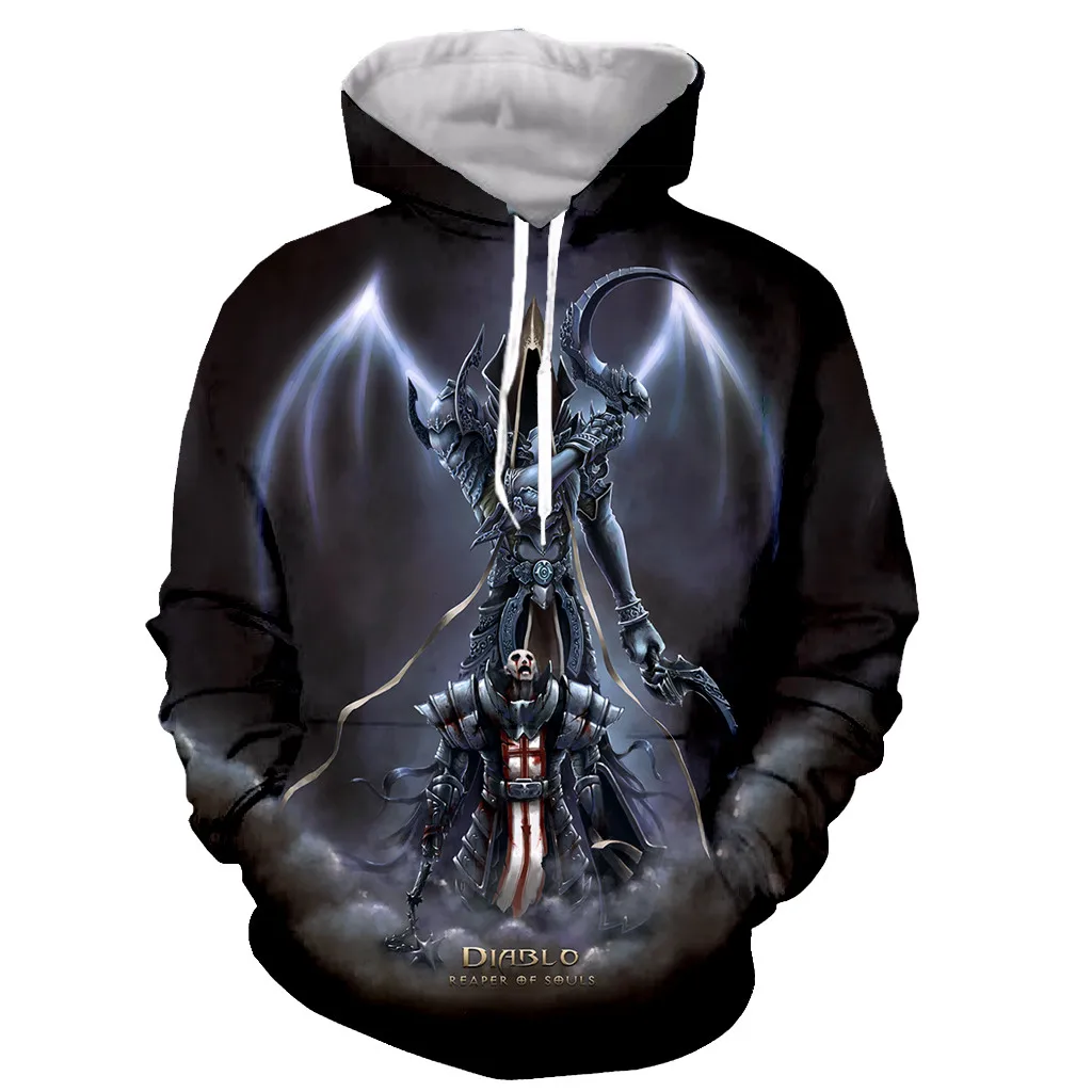 Diablo 3 Reaper of Soul Funny New Fashion Long Sleeves 3D Print Zipper/Hoodies/Sweatshirts/Jacket/Men/women Dropshipping