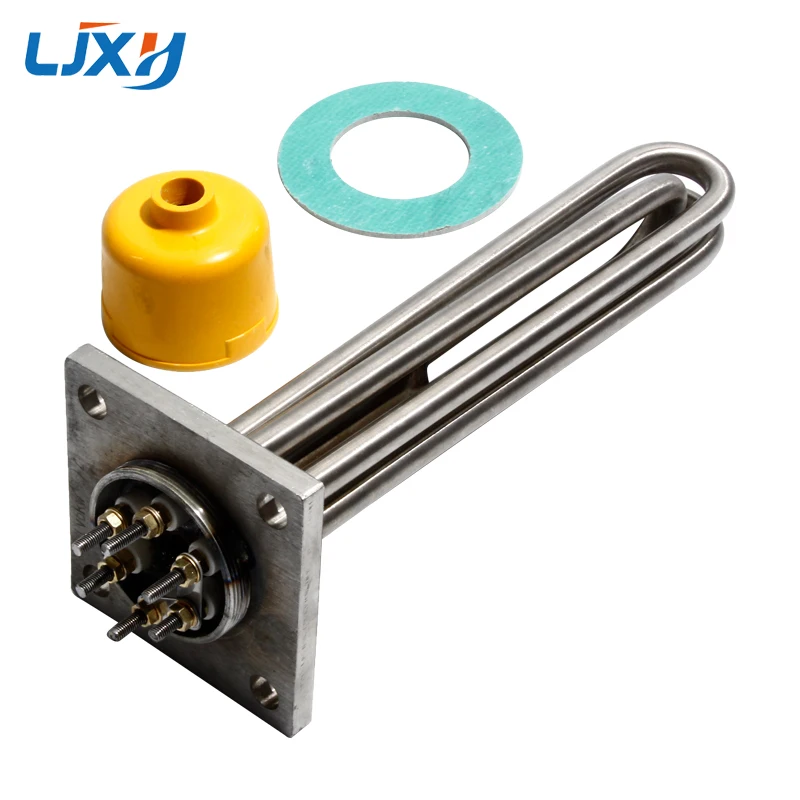 LJXH Mold Temperature Machine Heating Pipe Square Flange Electric Heater Element Water Tank Boiler Heater Tube 6KW9KW12KW