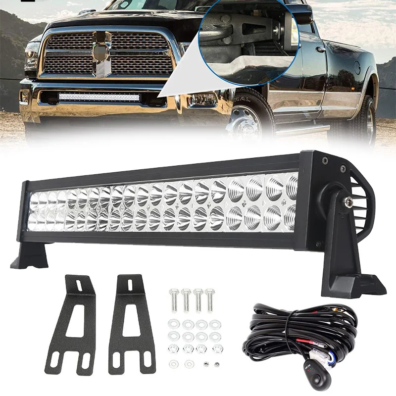 

Light Bar Mount 20 Inch LED Light Bar Bumper Recess- Mount Brackets for Dodge Ram 2500 & 3500 2003-20072014