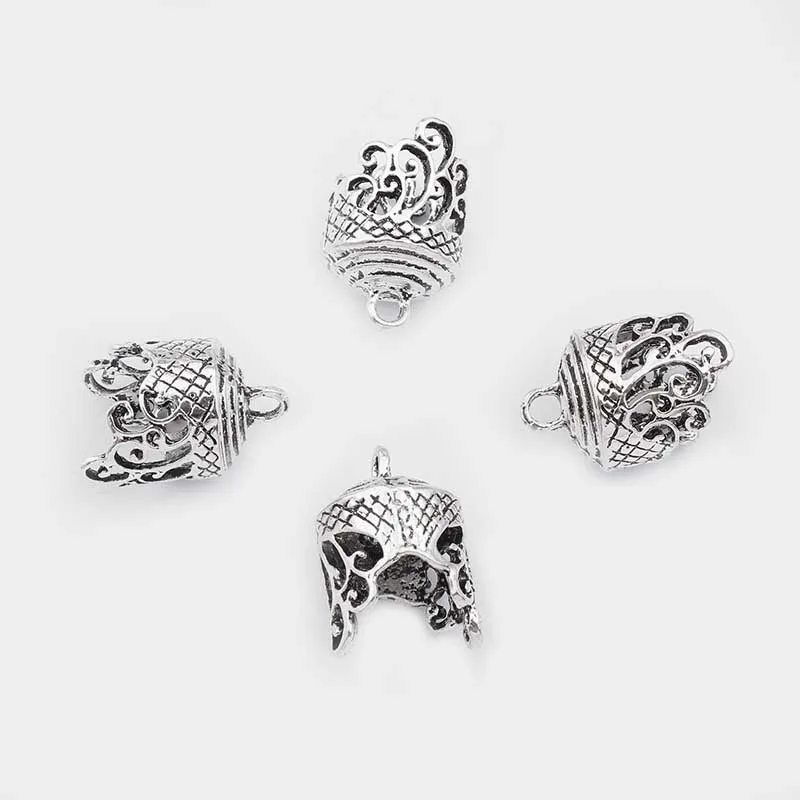10pcs/lot Antique Silver Color Charms Tassel Cap Tassel End Caps Bead For Jewelry Tassel Cap Handmade Jewelry Finding