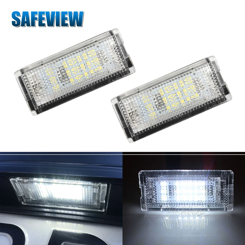 License Plate Lights For BMW E46 4D 1998-2003 12V LED 18SMD Lamps White Led CANBUS No Error Led Lights For Auto