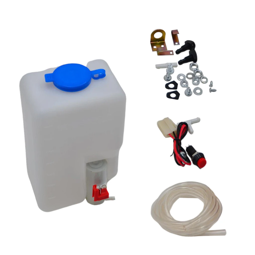 Universal Windshield Wipe Washer Kit Tank Bottle for 12v Classic  160186