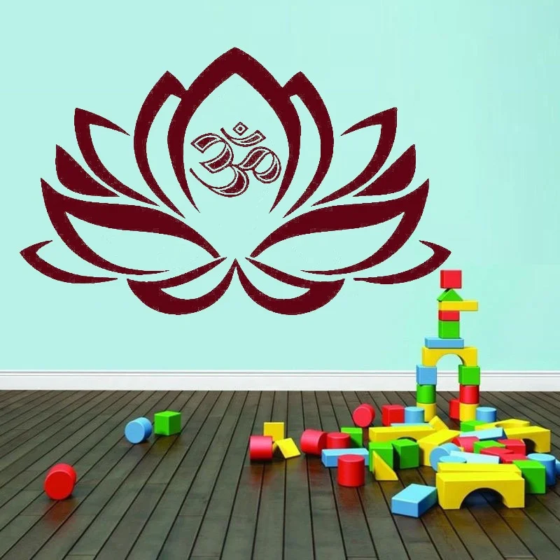 Yoga Lotus Flower OM Decal Vinyl Wall Sticker