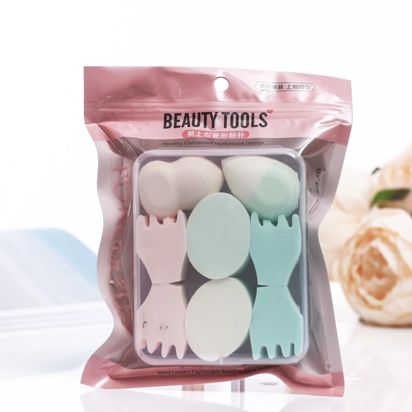 8/9ชิ้น/เซ็ตแต่งหน้าฟองน้ำแป้งพัฟเพชร/Water Drop Shape เครื่องสำอางค์พัฟแห้ง/เปียก BB ครีม foundation พัฟแต่งหน้าเครื่องมือ