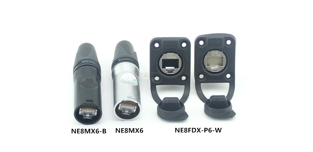 NEUTRIK NE8MX6 EtherCON CAT6A Netzwerkkabelstecker XLR RJ45 Stecker Robuste Metallabschirmung Industrielles Ethernet-Audiosignalübertragung – Detail 13