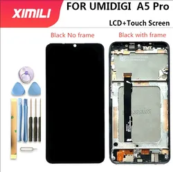 Tela lcd original umidigi a5 pro, 6.3 polegadas, e tela sensível ao toque para a5 pro, digitalizador, montagem, substituição + ferramentas