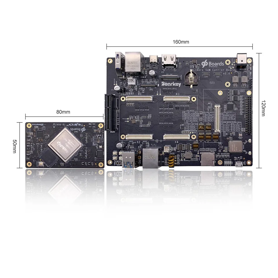 96board TB-96AI AI Kit pengembang robot Rockchip RK3399Pro untuk deteksi objek pengenalan wajah Edge Computing Gateway robot