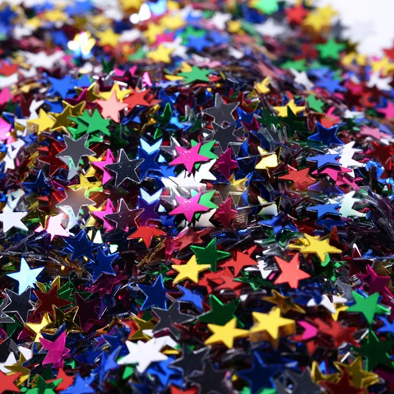 6mm five-pointed star beads wedding party decoration crystal mud filling material nail sequins clothing accessories materials