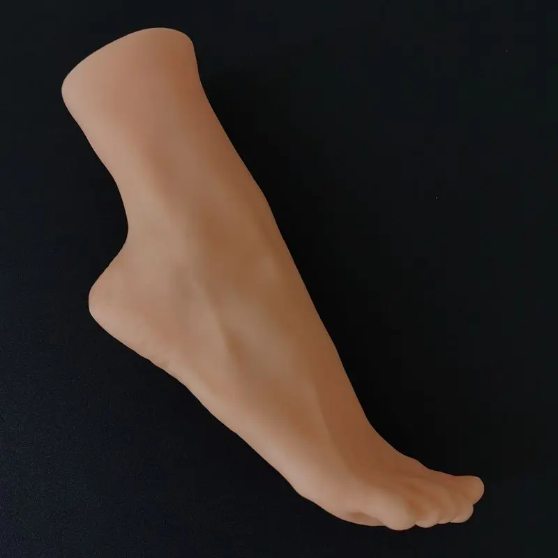 1 Pair Of Simulated And Beautiful Female Foot Model PVC Soft Rubber Hollow Foot Model Showing Footwear And Socks With Separated