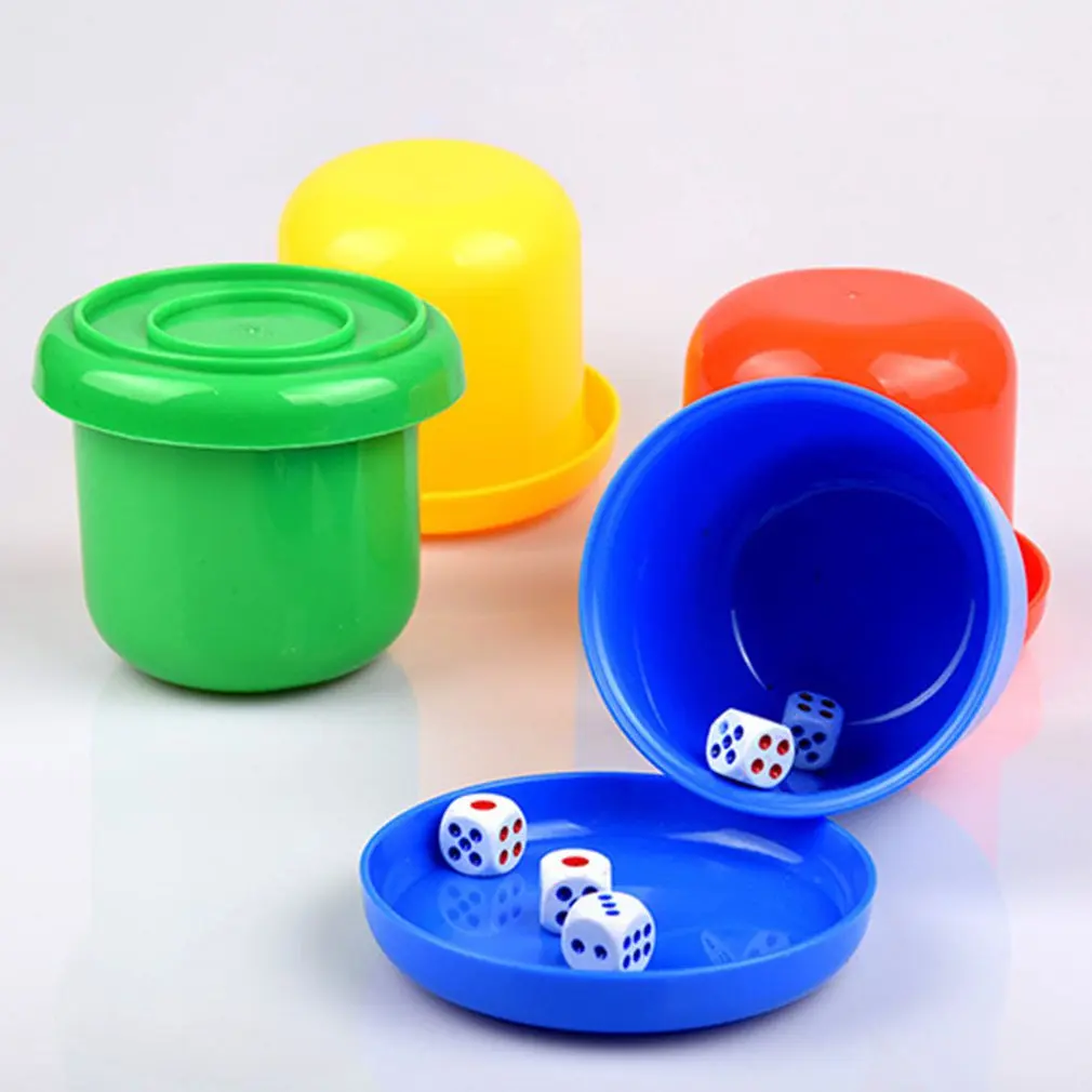 12mm Thickened Bottom Sifting Bar Pub Games Board Game Combination Color Screen Cup Thickening Tap Dice Cup Set
