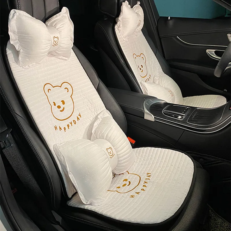 Creative Four Seasons Breathable Cotton Universal Car Seat Summer Cool Cushion Car Interior Ornament