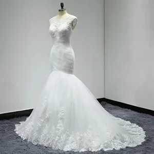 Robe de mariée sirène en dentelle, sur mesure