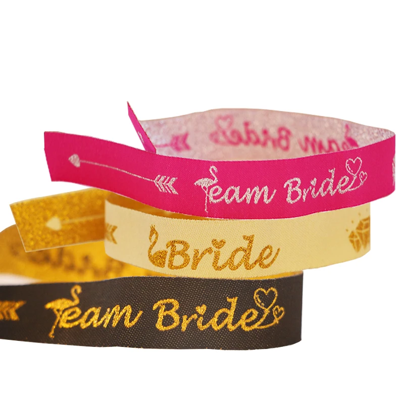 Bachelorette Party Wrist band Team Bride wristband Bride To Be Bracelet Mariage Decoration Accessories Hen Night Wedding Supplie