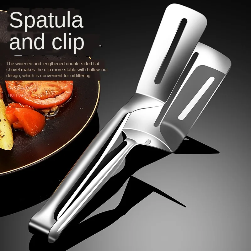 AIWILL Stainless Steel Fried Fish Clip Creative Barbecue Steak Clip Food Clip Multi-Function Pancake Heat Resistant BBQ Clip