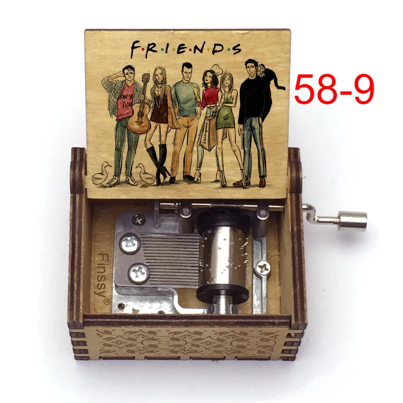 TV show Friends Music Theme I'II BE THERE FOR YOU  color print Musical Box Hand Wood fans Birthday Gift Christmas friends Gift