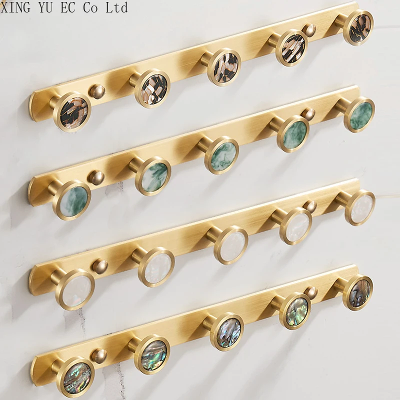 

Brass Hook Free Perforated Coat Hook Wall Hanging Wall Fitting Room Entrance Key Shoe Cabinet Coat Hook Light Luxury Home