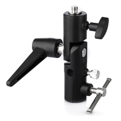 Flash Bracket H-Type Swivel Umbrella Holder Adapter Adjustable 1/4