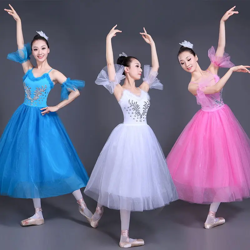 

White Swan Lake Ballet Stage wear Costumes Adult Romantic Platter Ballet Dress Girls Women Classical Ballet Tutu Dance wear Suit
