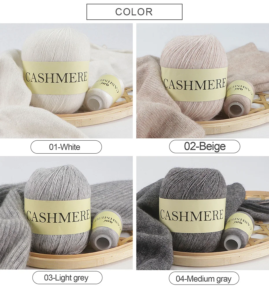 Qjh 300g Merinowolle Garn zum Hands tricken Luxus warmes weiches leichtes Häk elgarn für DIY Hands trick garn Web pullover – Detail 8