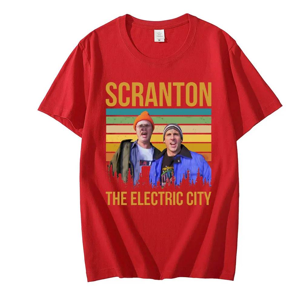 The Office Dunder Mifflin Dwight Tv Show Scranton Tshirts Male Brand Mens Vintage Cotton Tshirt Unique Tops Oversized T-Shirt