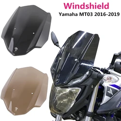 Moto Sport Touring Racing Windshield Windscreen Wind Deflector with Bracket for Yamaha MT 03 MT-03 MT03 2016 2017 2018 2019 New