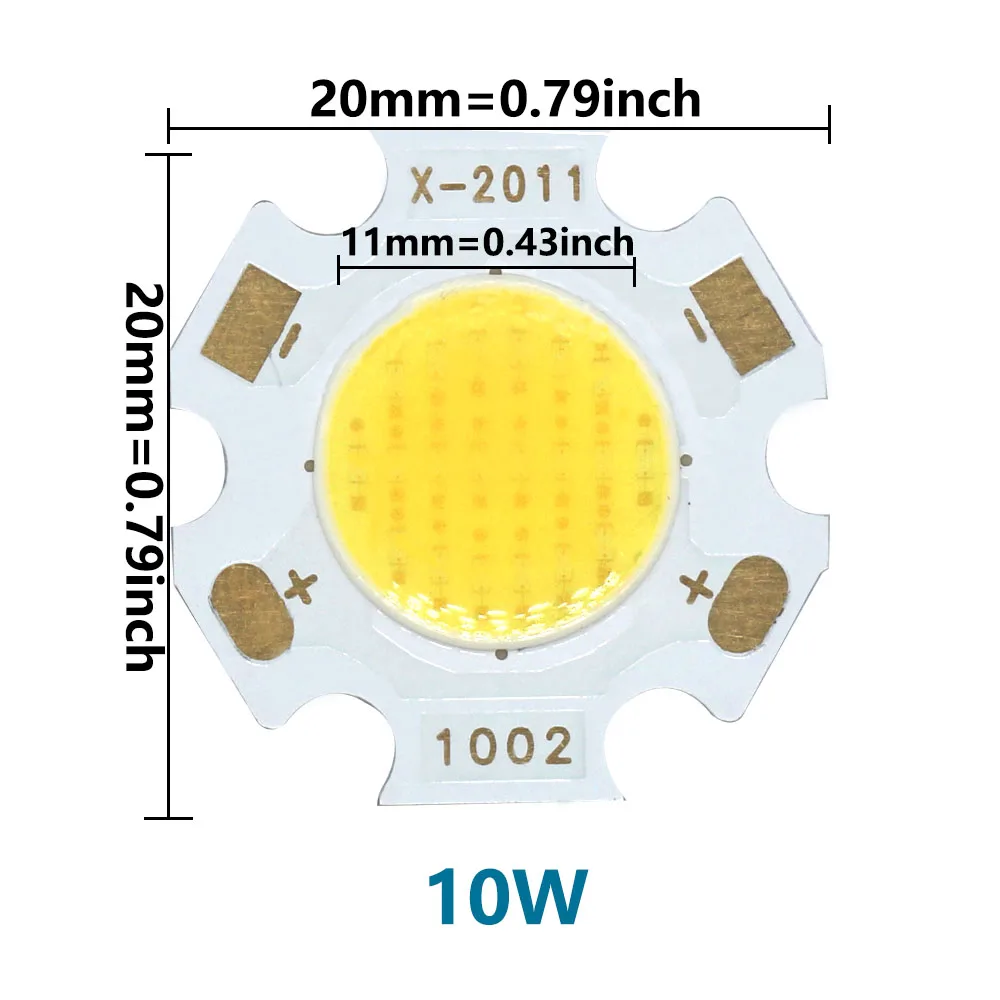 20pcs LED Strong light Crystal High Brightness Ra80 LED COB bulb 20MM Full Power 10w 7w 5w 3w 300mA LED light Source Bead light