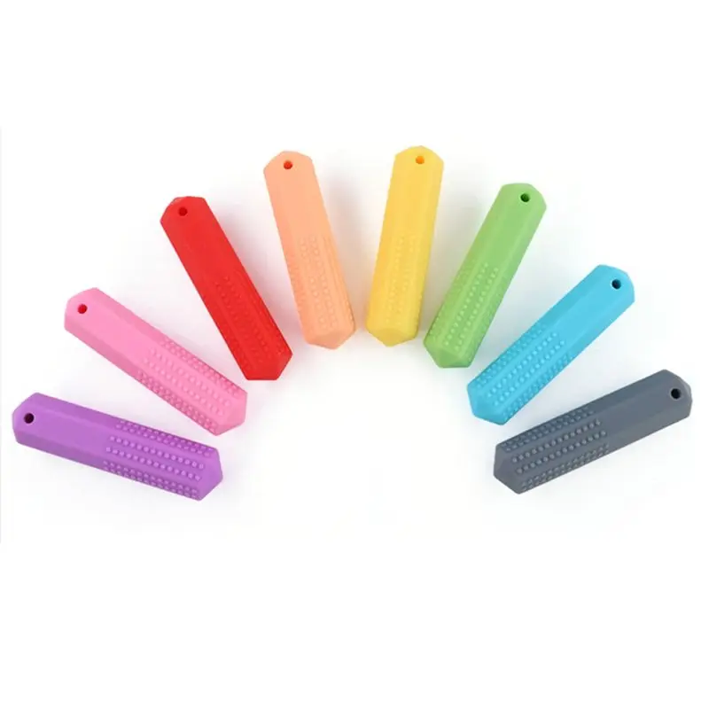 Mordedor de silicona para bebé, collar para masticar, colgante sensorial masticable, juguetes de dentición para autismo, TDAH, necesidades especiales
