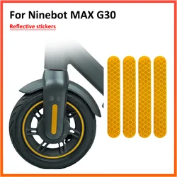 Front Rear Wheel Cover Eflective Sticker for Ninebot Max G30 Electric Scooter Warning Dustproof Reflective Sticker