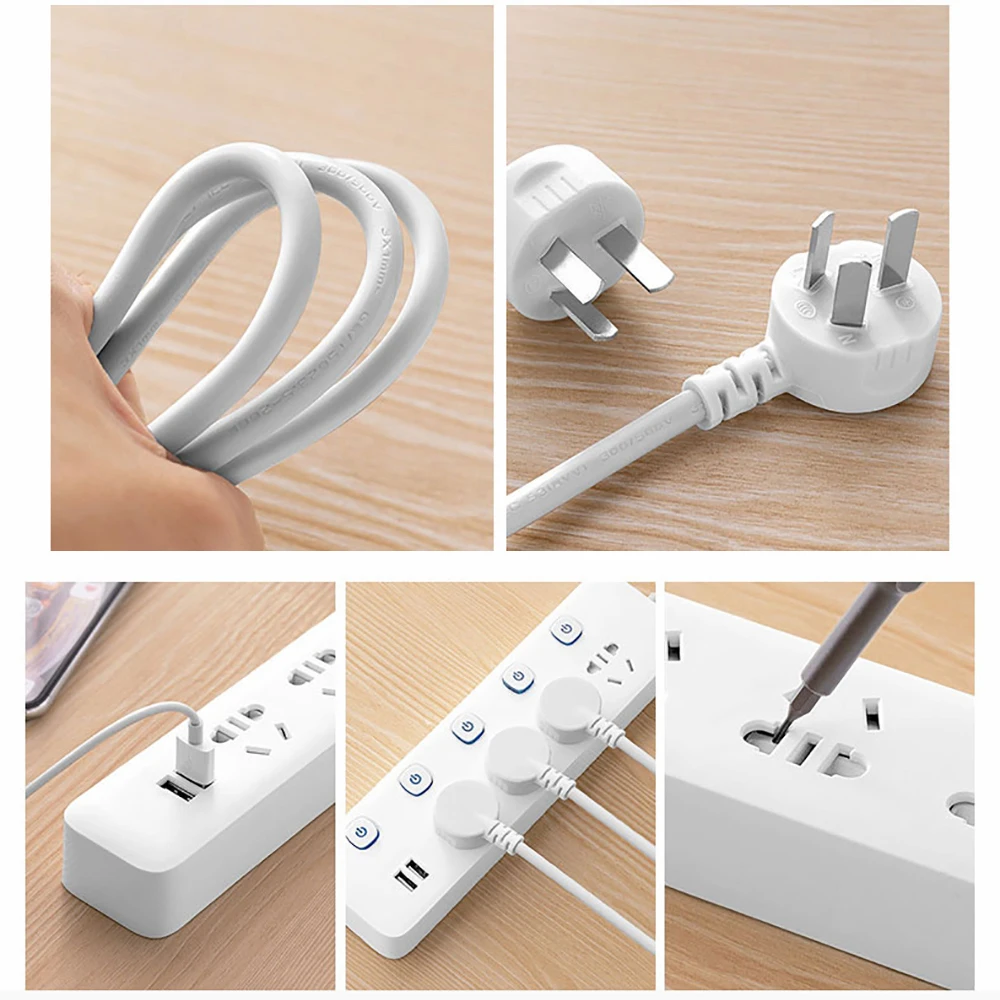 Power Strip dengan Switch Fast Charging 3 USB Extension Socket Power Strip