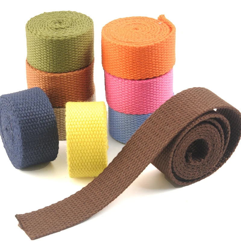 3meters 25/32/38mm Canvas Webbing/Ribbon Bag Cotton Webbing Belt Knapsack Accessories Outdoor Backpack Parts DIY Craft For Home