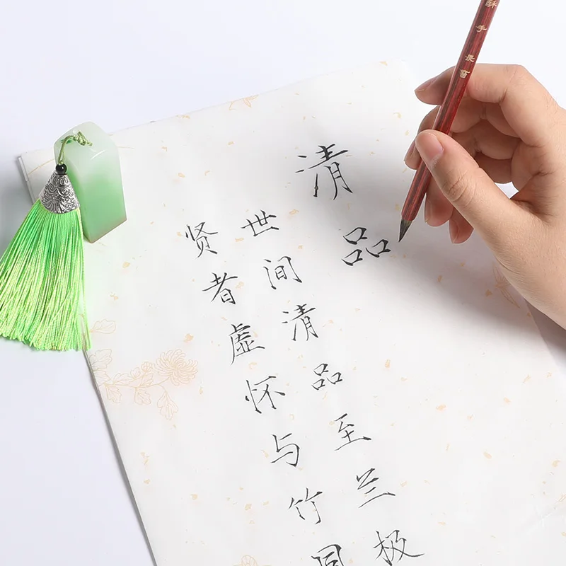 Chinese Borstel Kalligrafie Schrift Shoujinti Rijstpapier Schrift 80 Vellen Lied Huizong Kalligrafie Tracing Xuan Papier Schrift