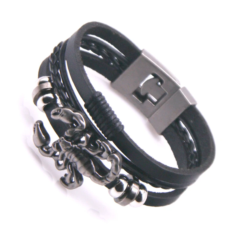 Man Bracelet High Quality Multi-layer Leather Bracelets Charm Men Anchor Bracelet Jewelry Party Fine Gift Male Pulseira